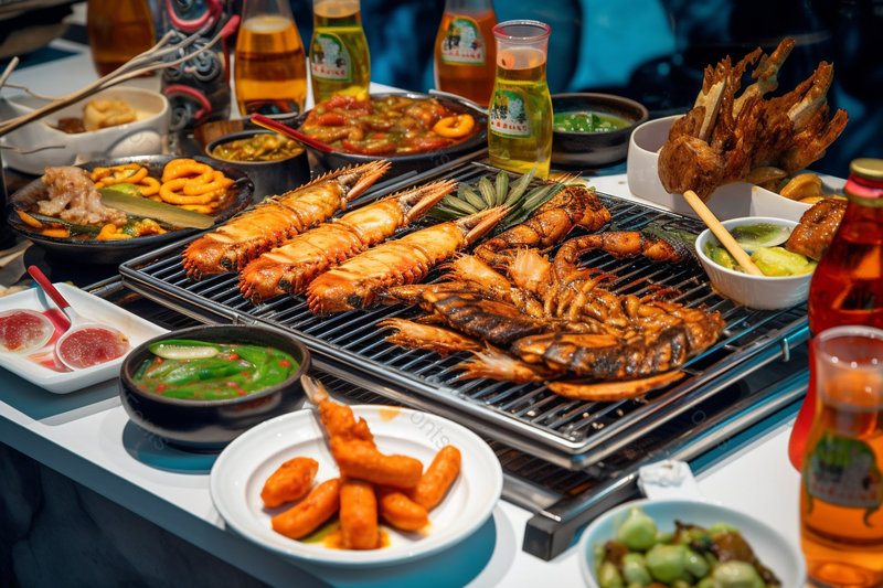 啤酒烧烤特色美食高清摄影图,高清,摄影图,摄影图片,图片大全,摄影图免费下载